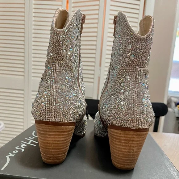 Betsy Johnson Rhinestone Boots - Picture 2 of 4